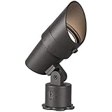WAC Landscape Lighting, LED 120V Line Voltage Medium Size Accent Light with Adjustable Beam Angle and Integral Brightness Control 3000K Warm White Built-in LED in Bronze