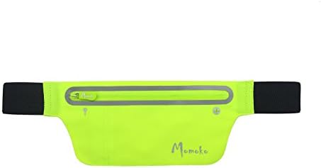 UltraSlim Running Belt Fitness Outdoor Sports Waist Fanny Packs, Travel Money Bag, Water Resistant, Fit Smartphone IPhone 7 6s Plus Samsung - MOMOKO