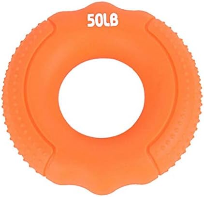 50 Pounds Multiple Resistances Grip Strengtheners Hand Grip Strengthener Hand Strengthener Ring for Finger Strength Stress Relief Orange