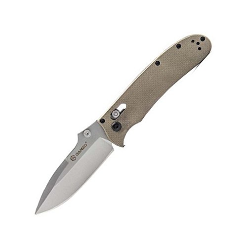 Ganzo G704-YE Yellow Folding Knife Camping Knife Hunting Knife EDC Pocket G10 Handle.