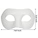 CSPRING 12PCS Cute Paper Face Paintable White Plain DIY Mask for Mardi Gras Cosplay Masquerade Dance Party