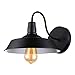 BAYCHEER HL371794 Industrial Retro style Aluminum Barn Warehouse Wall Sconce Wall Lamp Modern Lighting for Restaurant 1 Light, Black