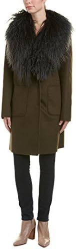 Dawn Levy Womens Cece Wool-Blend Coat, S, Green