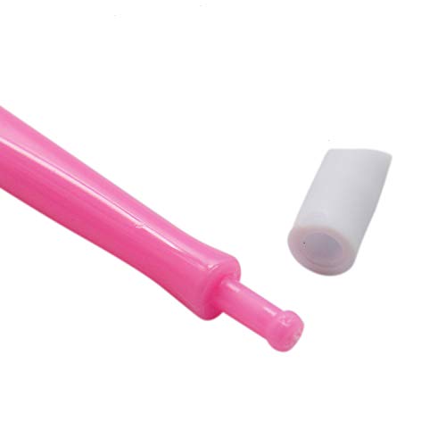 WEFOO 20PCS Plastic Handle Nail Art Tool Rubber Tipped Nail Cuticle Pusher and Nail Cleaner