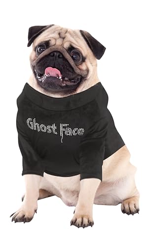 Fun World Ghost Face® Bling Pet Tee, XS, Silver
