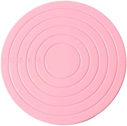 Kcatoowujkg 14cm Round Rotating Cake Turntable, Food-Grade Plastic Cake Stand Baking Decor Plate