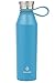 Manna Haute Matte Stainless Steel Double Walled Vacuum Insulated 18 oz Water Bottle | No Sweat | BPA Free | Keeps Drinks Hot 12 hours & Cold 24 Hours - Aquamarine