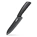 Ceramic Chef Knife, 6 Inch Kitchen Knife with Non-Slip Handle (FDA APPROVAL) - Black