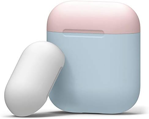 Webla Headphones Headset Dual Cap No Hooks for Apple Airpods Case Protect Silicone Box Skin Airpod Headphones Charger Cover