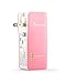 Pisen 5000mAh Power Bank with Foldable AC Plug 1A/2A for iPhone, iPad, Samsung and More (Pink)