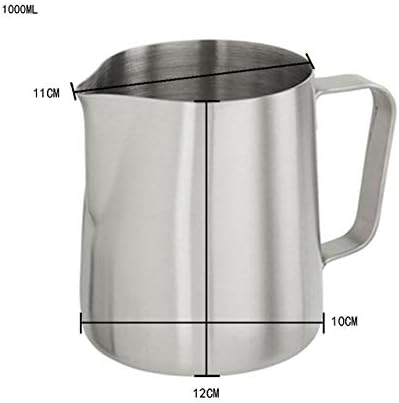 TarLink® Stainless Steel Coffee Frother Espresso Cappuccino Milk Frothing Pitcher Jug Mug (1000ml (1 Litre))