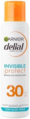 Garnier Delial Invisible Protect Sonnennebel für den Körper mit [Aloe Vera] | Hoher LSF 30 | Transparentes Finish | Nicht klebrig | Sehr wasserfest | 150 ml
