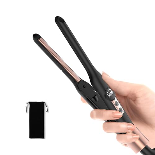 UMIGA Mini Pencil Hair Straightener, Travel Straighteners, 2-in-1 Straightener & Curler, Travel-Size with 4 Adjustable Temperatures,Portable Lightweight Design for Short Hair & Beards