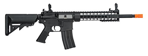 UKARMS Lancer Tactical M4 KEYMOD AEG Field Metal Gears Airsoft Gun Rifle w/ 9.6v Battery & Charger (Black Low Velocity)