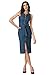 Denim Dresses for Women Casual Denim Dresses for Women Slim Knee Length Bodycon Blue Jean Dresses for Women Sexy Party Club Night Large