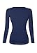 Simier Fariry Womens Clothing Long Sleeve Sexy Blouse Tops Navy Blue L
