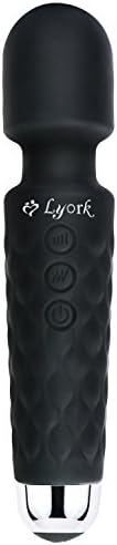 Rechargeable Magic Wand for Back Neck Shoulder, Personal Massagers with 20 Speed Powerful Vibration, Black