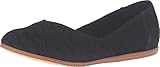 TOMS Women's Jutti Flat Black Suede Chevron Embossed Flat 8 B (M)