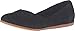 TOMS Women's Jutti Flat Black Suede Chevron Embossed Flat 8 B (M)