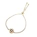 SAKAIPA Gold Silver Plated Charm Bracelets CZ Women Jewelry (Golden Evil Eye)