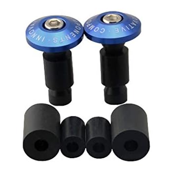Goldfie Motorcycle 7/8'' Handle Bar End Weights Handlebar Grips Cap Anti Vibration Silder Plug for Yamaha Kawasaki honda KTM Dirt Bike (blue)