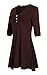 Urban CoCo Women's Half Sleeve Flare Hem Tunic Tops Loose Comfy T Shirts (2XL, Rum Raisin)