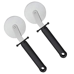 jojofuny 2 Stks Rvs Pizza Cutter Wiel Pizza Snijmachine Sharp Cutters Gebak Mes Pizza Roller Voor Pizza Taarten Wafels…