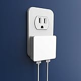 Nekmit 4.8A 24W Dual USB Wall Charger with Smart IC Technology, Portable Travel Adapter, White