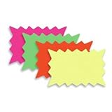 7 x 5 Fluorescent Rectangular Starburst Signs Pack of 100