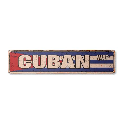 CUBAN FLAG Vintage Plastic Street Sign cuba national nation pride country | Ind…
