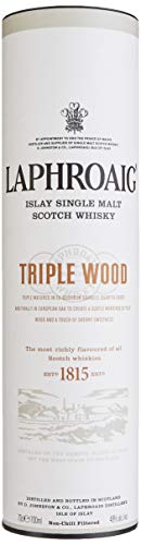 Laphroaig Triple Wood Islay Single Malt Scotch Whisky, mit Geschenkverpackung, einzigartig torfig-rauchig mit leichter Sherrysüße, 48% Vol, 1 x 0,7l – Bild 5