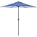 Abba Patio 9-Feet Patio Umbrella Outdoor Table Market Umbrella with Push Button Tilt and Crank, Dark Blue Stripe
