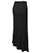 NINEXIS Women's Wrap Front Slim Fit Midi Skirt with Asymmetrical Hem (S-3XL)
