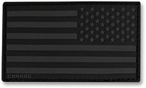 USA Velcro Patch, Left Arm, Black [CPG-ACS-USAL-B - Cannae]