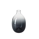 Casamotion Vases Hand Blown Art Glass Vase, Contemporary Stytle Centerpiece Vases for Table, Décor Gift Idea, Mixed (Grey Ombre)