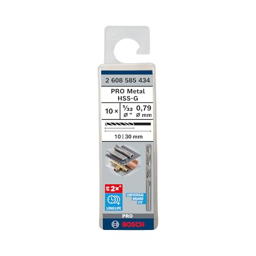 Bosch Brocas Para Metal Aço Rápido Hss-G 1/32'