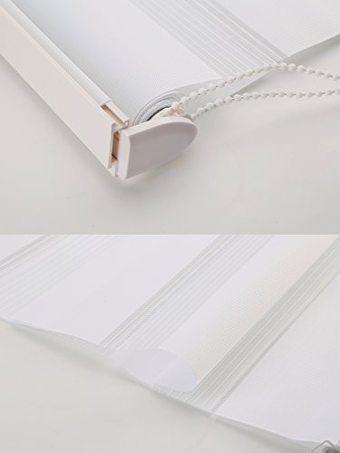 image for LUCKUP Easy Fix Zebra Roller Blind,Day and Night Blinds Curtains with 