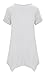 DB MOON Women's Long Tunics Plus Size Tunic Dress (White,2XL)