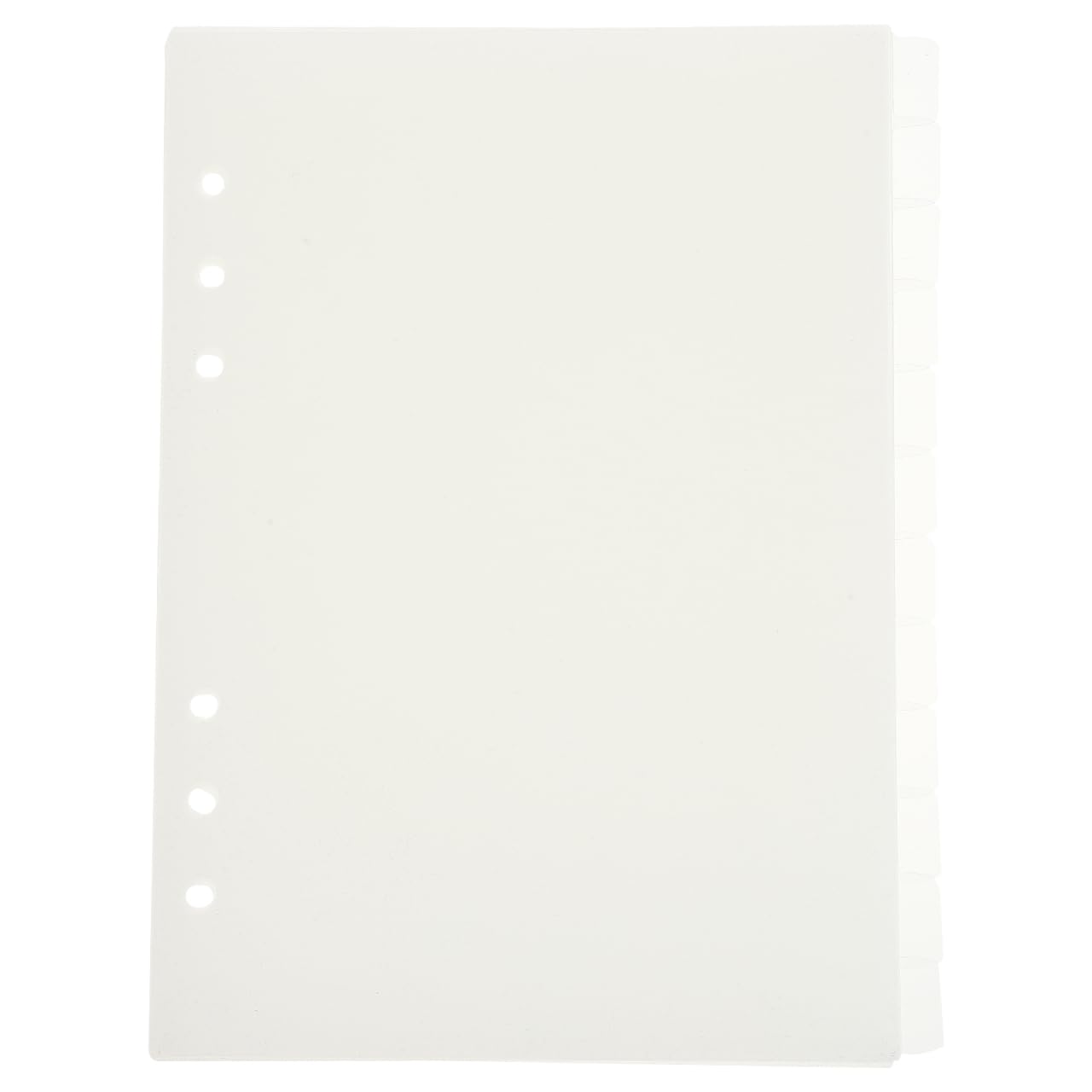 Parliky Colored Tab Dividers with Index Classified Labels for Six Hole Binders 12-Pack A5 Plastic Tabs for Document Organization and Quick Reference in Notebooks and Files