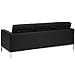Flash Furniture HERCULES Lacey Series Contemporary Black LeatherSoft Sofa with Stainless Steel Frame
