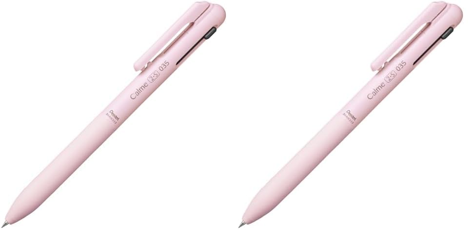 ぺんてる 多機能ボールペン Calme 0.35mm ボールペン0.35 シャープ0.3 ピンク BXAW333P (× 2) の商品画像