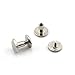 20 Pack Silver Chicago Screws Metal Nail Rivet Chicago Button for DIY Leather Decoration Round Head Stud Screw Silver
