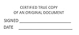 Certified True Copy - Traxx Printer 9013 - 58 x 22 mm