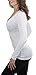 ToBeInStyle Women's Long Sleeve V-Neck T-Shirt - Medium - White