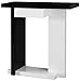 Monarch Specialties Glossy White/Black Hall Console Accent Table, 32-Inch