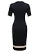 Miusol Women's Scoop Neck Optical Illusion Busniess Bodycon Dress, Black, Medium