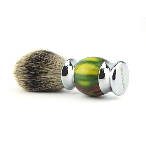 VICYUNS Luxury Grooming Shaving Set for Men Including Double-sided Razor, Allergy Shaving Soap, Stainless Steel Mirror Bowl, Hair Shaving Brush,10 Replacement Blades (Colorful)