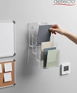 Deflecto Countertop 4 Tier A5 Portrait Literature Holder Black view 10