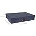 Bigso Sverker Canvas Fiberboard Legal and Art Storage Box | Scrapbook Storage Box for Loose Papers and More | Durable Document Boxes with Lid and Leather Handle | 17.1’’ x 12.2’’ x 3.3’’ | Blue