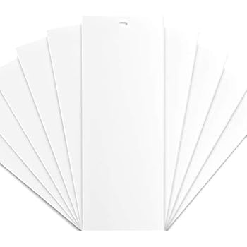 DALIX PVC Vertical Blind Replacement Slat Smooth (White) 10 Pk 82 1/2 x 3 1/2